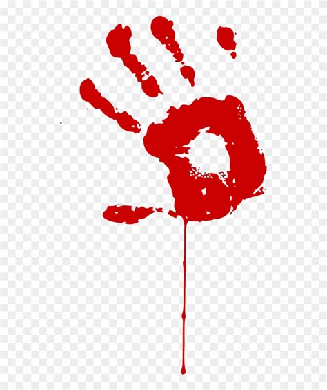 Bloody Handprint Smear Vector