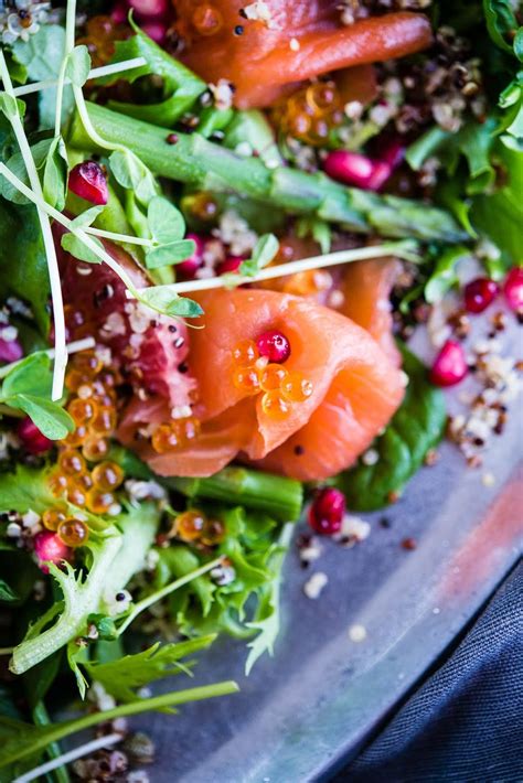 Smoked Salmon Pomegranate And Quinoa Salad Recipe Salmon Recipes