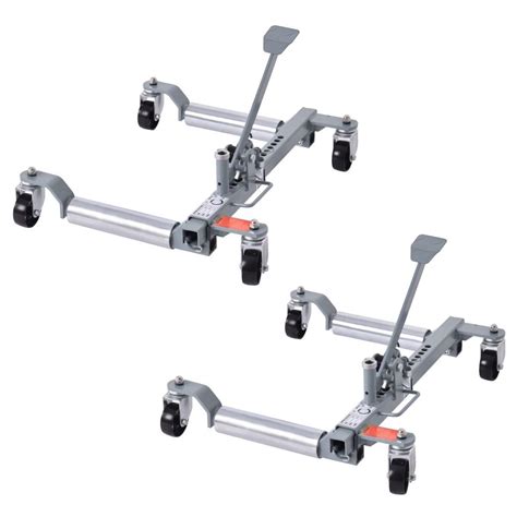 Set Of 2 1250 Lb Capacity Vehicle Positioning Car 10 Wheel Dolly