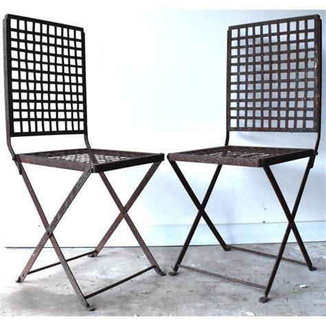 Check spelling or type a new query. Vintage 1940s Wrought Iron Folding Garden Chairs - a Pair ...
