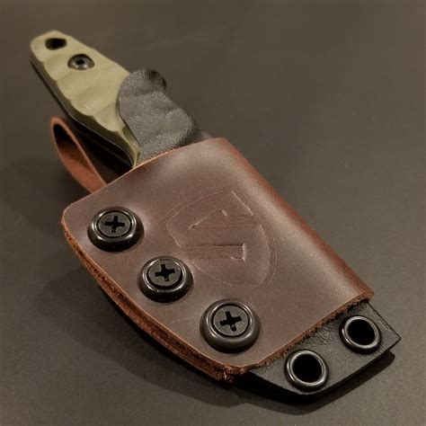 Leather Vertical Carry Belt Loop Option For Folsom Necker Knife And