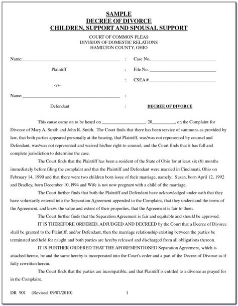 Free Printable Divorce Papers Texas Tutoreorg Master