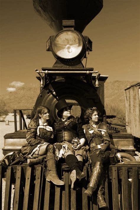 Steampunk Ladies On The Wild Wild West Train Steampunk