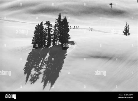 Aerial View Of Hikers In Spring In Squamish British Columbia Canada