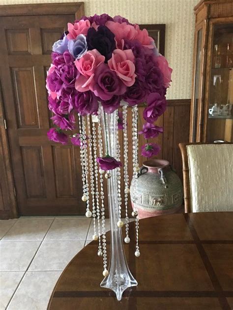Purple Wedding Centerpiece Purple Centerpiece Floral Arrangement With