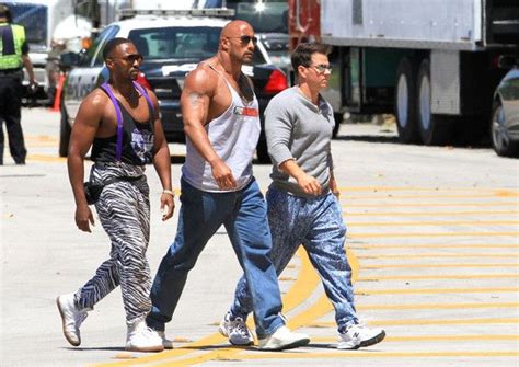 Mark Wahlberg Dwayne The Rock Johnson And Anthony Mackie Throw On