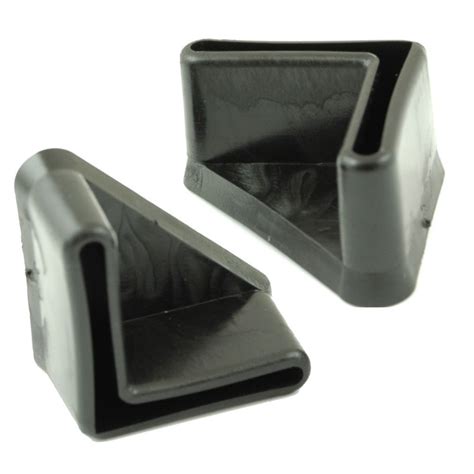 Pack Of 10 X 40x40mm X 3mm Angle Iron Black Ferrules End Caps Feet