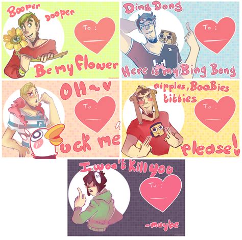 St Valentine Cards Youtubers By Cheapcookie On Deviantart