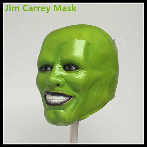 Halloween Creepy Adult Latex Trick Jim Carrey The Mask Latex Green Face