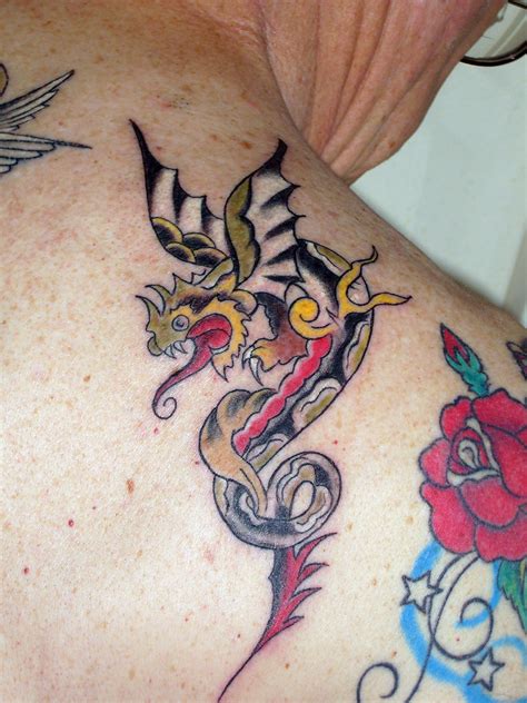 Close Up Of Sailor Jerry Dragon Here Is A Closeup Of The S Flickr