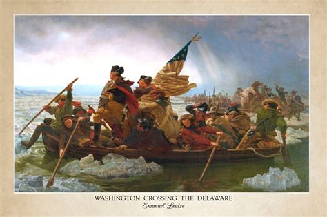 Washington Crossing The Delaware Emanuel Leutze 1851 24x36 Etsy