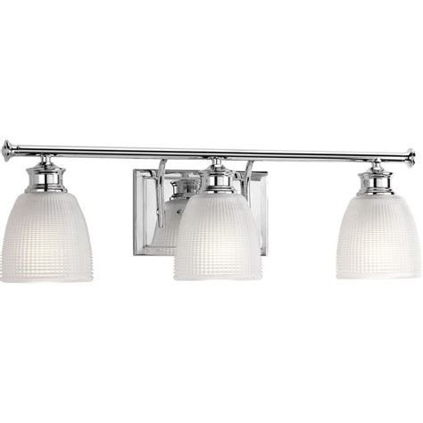 Brighten your bathroom with a bathroom vanity light fixture. Progress Lighting Lucky Collection 24 in. 3-Light Polished ...