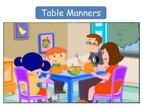 Table manners are the rules used while eating, which may also include the use of utensils. Table manners