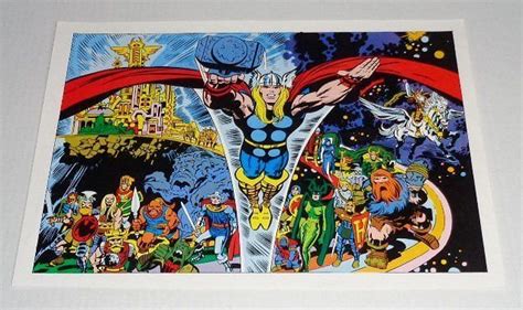 Original 1970s Marvel Comics Thor Tales Of Asgard 1 Cover Art Poster
