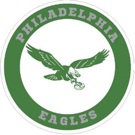 Philadelphia Eagles Round Retro Logo Available Multiple Sizes Sticker