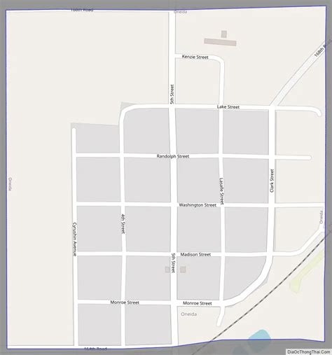 Map Of Oneida City Kansas Thong Thai Real
