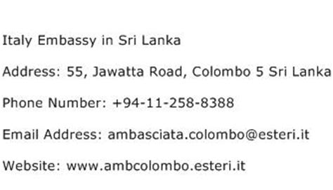 Sri maju goes by its motto safety, reliability, and quality. Italy Embassy in Sri Lanka Address, Contact Number of ...