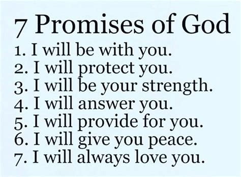 7 Promises Of God 1 I Will Be With You 2 I Will Protect You 3 I