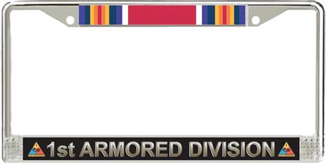 1st Armored Division World War Two Veteran Service Ribbon License Plate