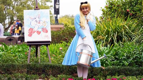 Alice From Alice In Wonderland Distanced Meet And Greet At Taste Of Epcot
