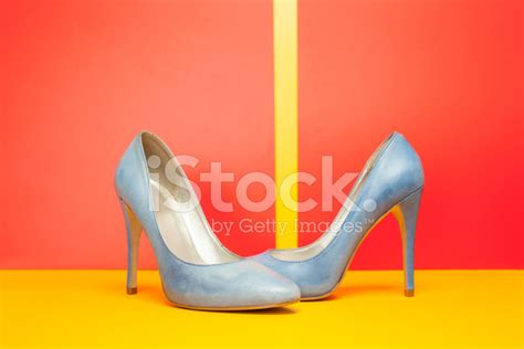 Blue High Heels Shoes Stock Photo Royalty Free Freeimages
