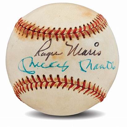 Baseball Signed Mickey Mantle Maris Roger Spot