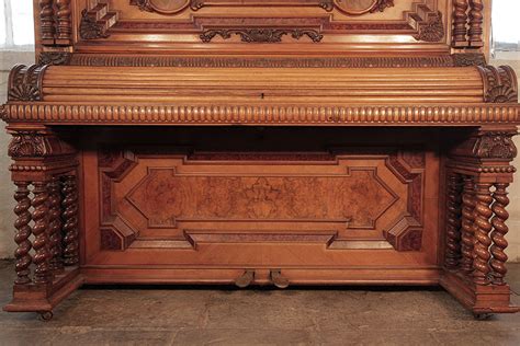 German Late Renaissance Style Pfaffe Upright Piano With A Walnut Case