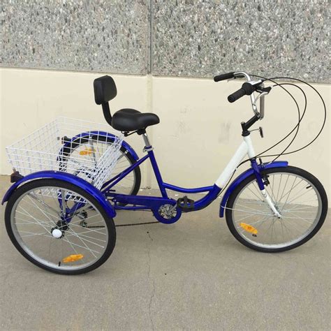 20 24 26 adult tricycle 1 7 speed 3 wheel large basket for shopping optional ebay
