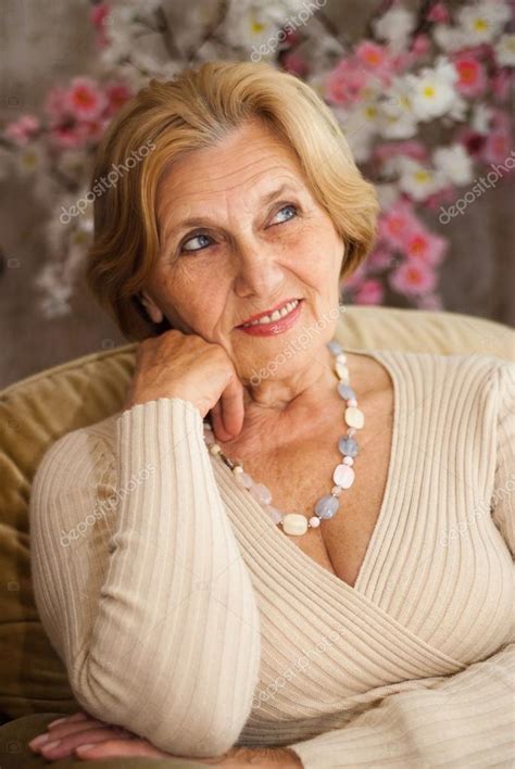 Nice Older Lady Resting Stock Photo By Aletia