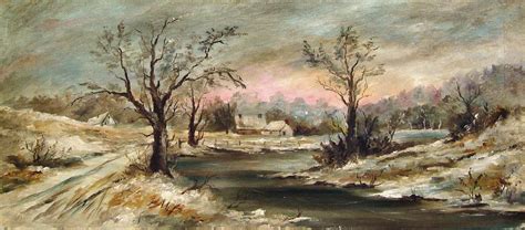 It's not often that i paint landscapes or scenery, but there's something soothing about creating your i really hope to see you there! 1910 Impressionist Winter Landscape Painting | Omero Home