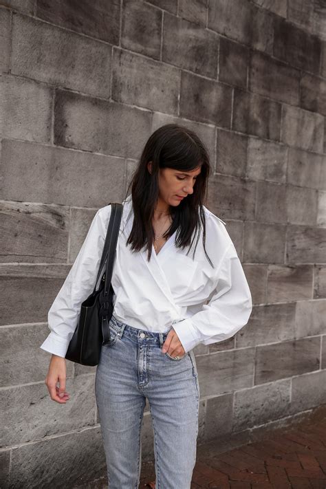 White Shirt Blue Jeans Mademoiselle Minimal Style Blog