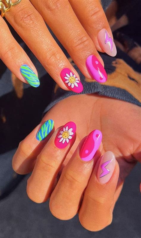 42 Cute Summer Nails For 2022 For Every Style Mix And Match Pink And