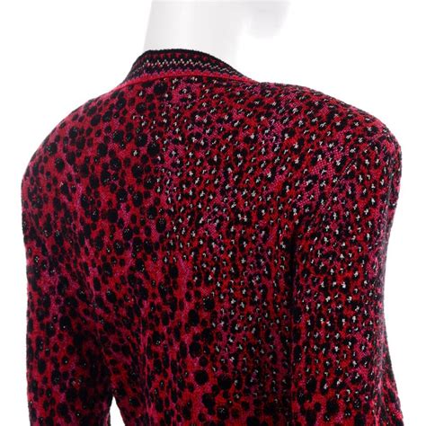 Emanuel Ungaro Parallele Vintage Red And Black Cardigan Sweater For