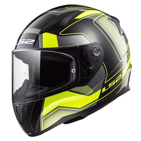 Casco Integral Moto Ls2 Rapid Carrera Negro Amarillo Ff353 Tienda