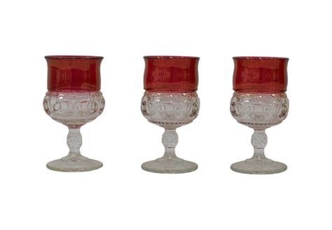 Ruby Glass Vintage Ruby Depression Glass Drinkware Archiverentals