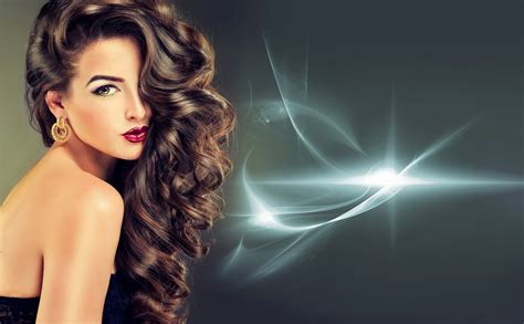 Beautiful Model Brunette With Long Curled Hair K Retina Free