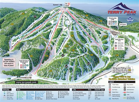 Terry Peak Ski Area Trail Map Onthesnow