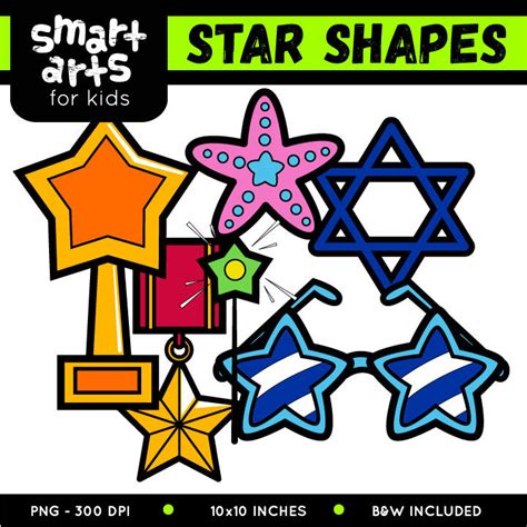 Star Shapes Clip Art Educational Clip Arts