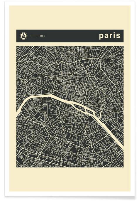 City Maps Series 3 Paris Poster Juniqe
