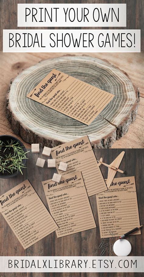 Find The Guest Game Bridal Shower Games Printable Bridal Shower Game