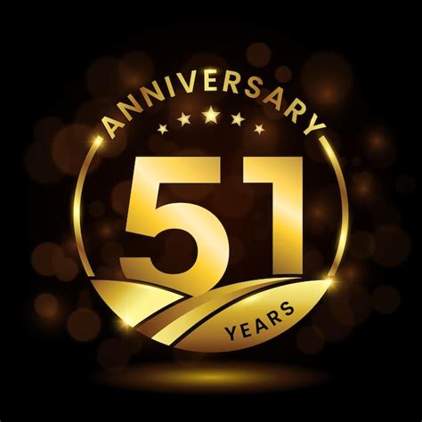 Premium Vector 51 Years Anniversary Anniversary Celebration Logo
