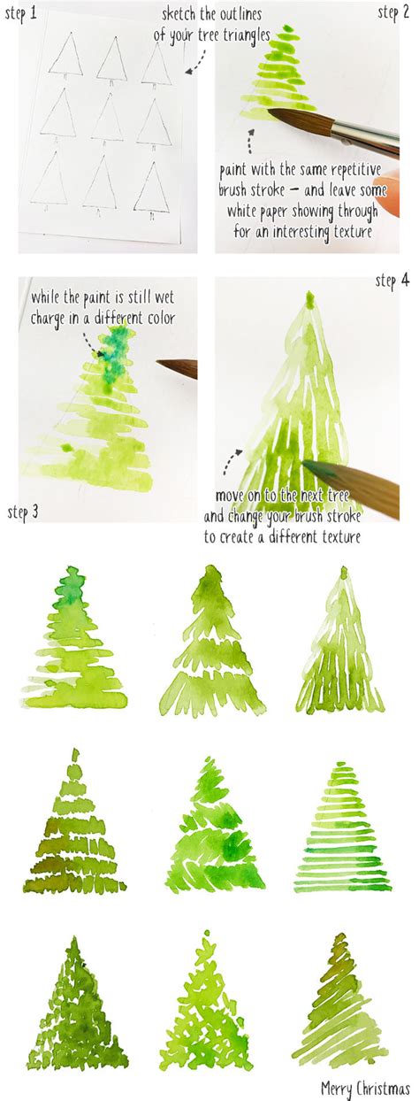 These watercolor cards from wandeleur are a great way to give kids a fair enough space to work, but still making it so do you need watercolors for a watercolor painting? Easy Watercolor Christmas Cards - Step by Step Tutorial