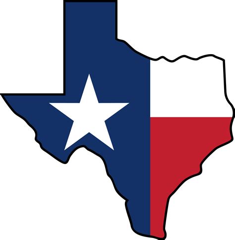 Texas Map With Flag Lone Star State Design 12227527 Png