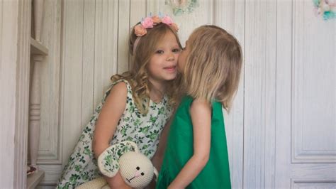 All galleries and links are provided by 3rd parties. Two Little Pretty Girls Kissing Each Other Indoors by ...