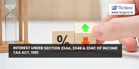 Interest Under Section 234a 234b And 234c Of Income Tax Act 1961