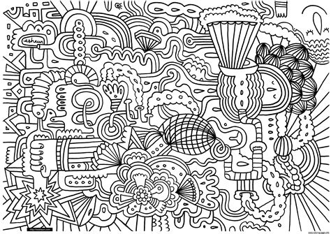 Adult Doodle Art Doodling 1 Coloring Pages Printable