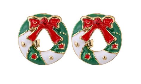 Up To 88 Off Christmas Themed Earrings Groupon