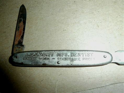 Old Letter Opener Knife Knauff Dentist Harrisburg Pa Keschner Germany