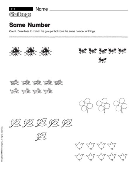 A great collection of free practice worksheets for mathematics, for all grades year 3, 4, 5, 6, 7, 8, 9, 10, 11 & 12. Same Number - Math Worksheet With Answers printable pdf ...