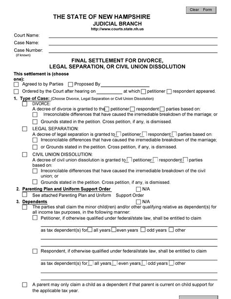 42 Divorce Settlement Agreement Templates 100 Free